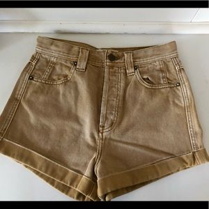 Free people tan denim shorts